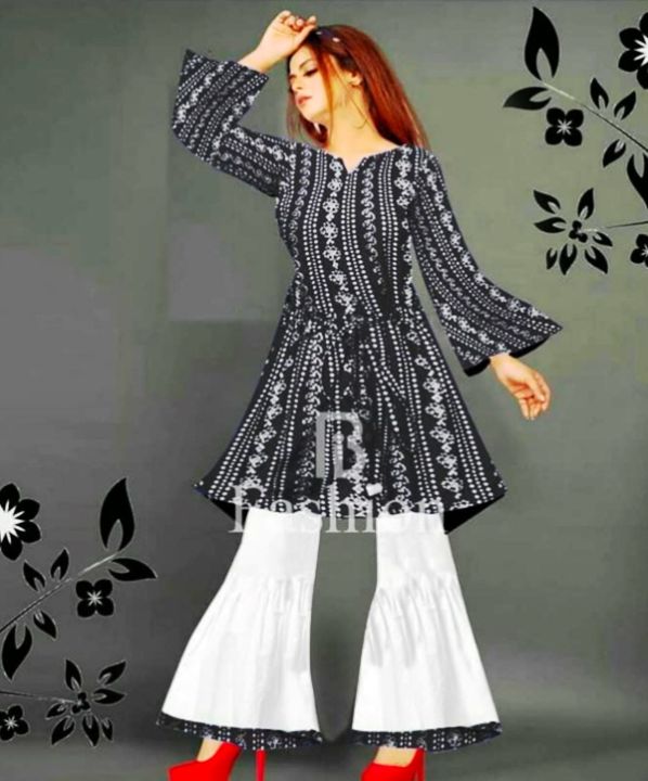 Chunri%20Stylish%20Steam%20Printed%20Frock%20with%20Sharara%202%20Pcs%20Ladies%20Suit%20Ready%20to%20Wear%20for%20Girls%20and%20Women%20OF%20-%20Image%203