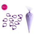 10 Fixed Rubber Leaks Lashing DIY Tool Rings Ties Pastry Piping Silicone Bag Pieces. 