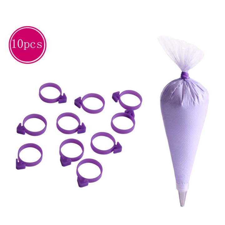 10 Fixed Rubber Leaks Lashing DIY Tool Rings Ties Pastry Piping Silicone Bag Pieces