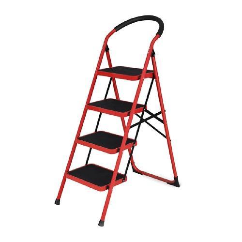 4 Steps Folding Ladder - Red