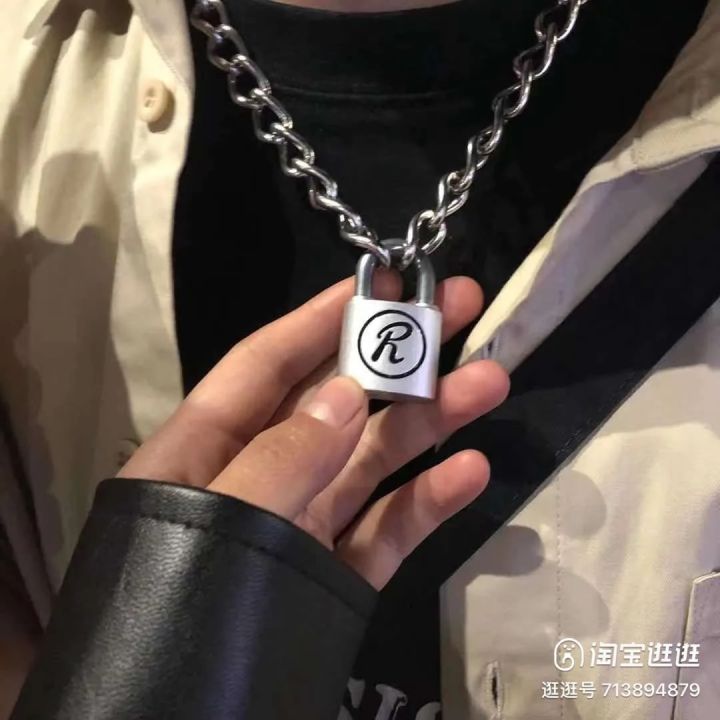 NANA Nanjing Lock Necklace Fashion Girl SID Original Matte Punk R Lock Couple Sweater Chain