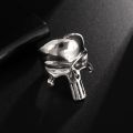Temu Iron Warrior European and American Original Film and Television Jewelry Foreign Trade Punisher Ring Personality Men's Ring. 