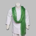Shalwar kameez for boys-Fabric Soft Cotton Kurta Shalwar-(WHITE CHICKEN) Kids Fashion Age- 1 To 12 Years-Best Premium Quality-with Green Dupatta-1 YEARS TO 12 YEARS. 