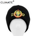 CLIMATE Men's Winter Hat CCCP Beanie Hat Russia Soviet Union Hat Communist Party Black Women Warm Knit Beanie Hat for Men Women. 