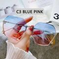 Round Sunglasses Women Brand Designer Gradient Fashion Sun Glasses Female Rimless Metal Oculos De Sol luxury designer. 