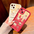TA for OPPO A52 A92 Back Cover Soft Square Ladder Cute Bear Mobile Cover Silicone Camera Protection Phone Case. 