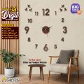 Gift City Presents Creative 3d Letters DIY Wooden Wall Clock for Home and Offices Self Adhesive. 