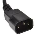 Power Cable C13 to C14 Male to Female Power Extension Cord Cable 220V 10A for Computer, Printer, SMPS, Monitor, Server, Display.IEC male to IEC female (C13-C14) Black (Branded). 