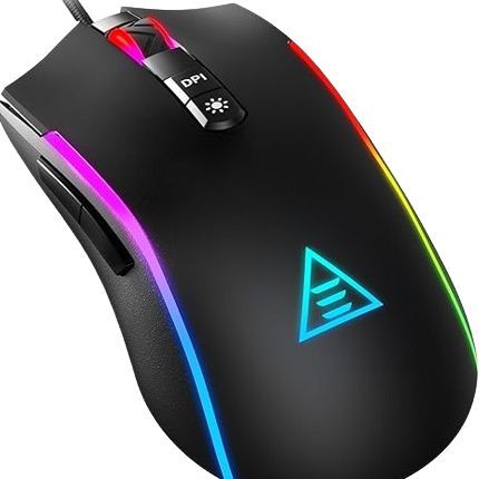 Gaming Mouse Eksa EM110 RGB Gaming Mouse - Optical Sensor 8000 DPI-Software Supported - 1000 Hz Polling Rate - branded Cable - Lightweigh (Black)