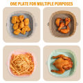2Pcs Air Fryer Silicone Basket Silicone Mold Airfryer Oven Baking Basket Tray Pizza Fried Chicken Pan Liner Accessories. 