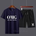 Summer Collection OMG Printed Tracksuit T-shirt and Short Cotton Jersey Fabric Half Sleeves tshirt Track Suits Gym Sports Casual Wear Trendy Fashion for Men at Full Circle Clothing. 