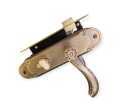 Room Door Handle Lock, HANDLE LOCK with DOUBLE BIRRING MACHINE and Brass cylinder of 3 keys. 