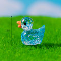 Glitter Duck Ornament Mini Glitter Clear Duck Ornament Cute Resin Craft for Home Decor Garden Microlandscape Buyers' Favorite Resin Duck Ornament. 