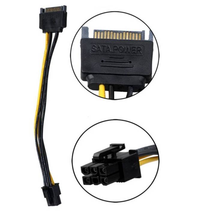 SATA%20PCIe%206%20Pin%20Female%20to%208%20Pin%20Male%20Power%20Adapter%20Cable%20(%20Sata%206%20pin%20to%208%20Pin%20Power%20cable%20)%20-%20Image%202