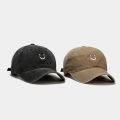 ins new emoji smiley face washed old baseball caps men's and women's street trend caps amazon hat tide. 