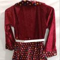 Velvet umbrella frock for girls. 