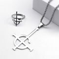 Stainless Steel Jewelry Set Ghost BC Rock Band Pendant Necklace The band Ghost Ghoul Chain Necklaces Fashion Earring Ring collar. 