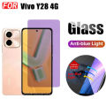 Vivo Y28 4G Anti Blue Light RayTempered Glass For Vivo Y28 5G Y38 Y18 Y18E Y03 Y100 Y02 Y27s Screen Protector+Camera Lens Film+back Film. 