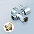 3 Way T Shape Adapter Diverter ,Shower Head Connector ,Brass Faucet Water Tap for Bathroom Home Hand Showe,r Angle Vae Hose Accessories. 