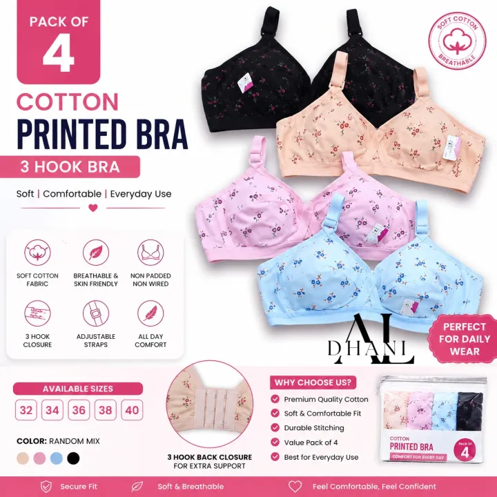 Pack%20of%204%20colour%20Cotton%20Printed%20Bra%20%20Cotton%20Brazzer%20Women's%20Cotton%20Floral%20Print%20Bralette%20-%20Comfort%20Fit%20Undergarment%20-%20Image%202