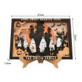 Cute Halloween Decoration Spooky Halloween Castle Bat Ghost Wooden Plaque Decor for Home Office Table Shelf Party Supply Halloween Wood Sign. 