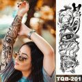 Waterproof Temporary Big Arm Sleeve Tattoo Sticker Greek Goddess Medusa Poseidon Owl Flash Tattoos Woman Body Art Tatto Men. 