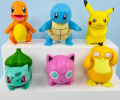 Set of 6 – Pokemon Pickachu Squirtle Psyduck Bulbasaur Jigglypuff Charmander Action Figure PVC Collectible Model Toy – 5-8cm. 