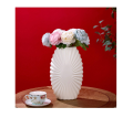 Pretty Shell Texture Plastic Flower Vase - Luxury Look High Quality Durable Plastic Flower Vase Or Pot With Shell Texture Shape ( Only Vase ). 