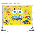 SpongeBob Birthday Party Decoration Aluminum Foil Balloon For Kid Event Supplies Disposable Tableware Banner Backdrop Gift. 