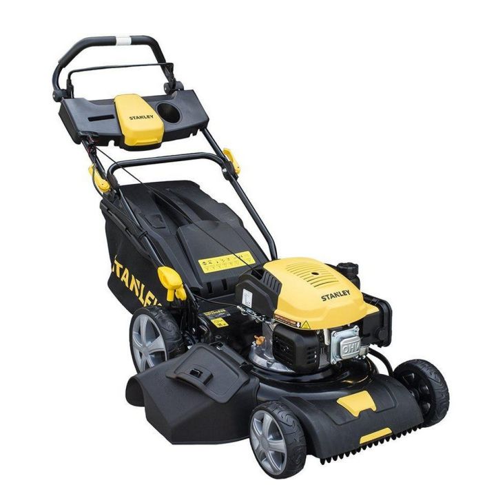 Stanley Petrol Lawn Mower - Grass Cutter - Self Push type - 18 inch - 60L Bag - 8 Heights - SLM-139-460-SP - 139cc Petrol Engine
