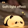 Cute Panda Lamp Silicone Night Light, Soft LED  Light for Bedroom Decor, Kids & Gifting. 
