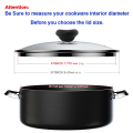 XOGO Picks Premium Quality Glass Lid / Cover for pan & pots with stylish handle-14CM. 