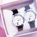 【Happy LifeStore
】You Kids Watches Students Children Pink Watch Girls Leather Child Hours Black Cat Wristwatch Girl Gift Without Boxes. 