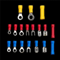 20PCS Assorted Spade Terminals Insulated Cable Connector Electrical Wire Crimp Ring Fork Set Ring Lugs Rolled Kit. 