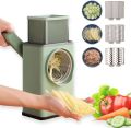 Techmanistan 3-in-1 Rotating Vegetables Cutter Chopper, Manual Vegetable Chopper, Vegetable Slicer with 6 Stainless Steel Blades, Grater Onion Dicer Spiralizer Vegetables Chopper Grater, Mandoline Vegetable Slicer Grater. 