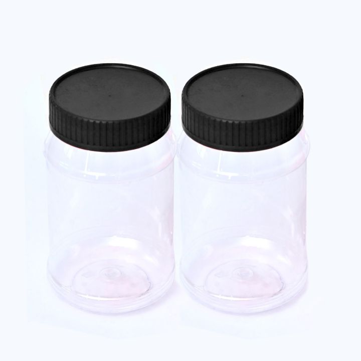 Cuddles Pack of 2 Bulk Storage Jars 1050ml Black