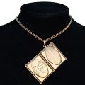 Fashion Photo Frame Locket Pendant Necklace Gold Color Heart Shape Choker Collar Necklace For Women Men Jewelry Dropshipping. 