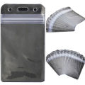 Vertical Clear Waterproof ID Card Holders with Sealable Zip Name Tag Badge 10 Pcs. 