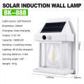 Human Body Induction Solar Wall Lamp IP65 Waterproof Tungsten Filament Lamp Induction Lamp Villa Lighting Night Light. 