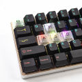 Transparent DSA Keycaps ABS Gaming Mechanical Keyboard Clear Cap Backlight Custom ESC WASD Arrow 9 Key dsa Front Engraved Keycap. 