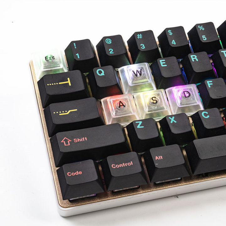 Transparent%20DSA%20Keycaps%20ABS%20Gaming%20Mechanical%20Keyboard%20Clear%20Cap%20Backlight%20Custom%20ESC%20WASD%20Arrow%209%20Key%20dsa%20Front%20Engraved%20Keycap%20-%20Image%202