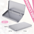 Rectangular Metal Tin Box with Lid Metal Hinged Lid,4PCS. 