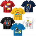 pack of cotton T-shirts for kids with multi-color prints. 