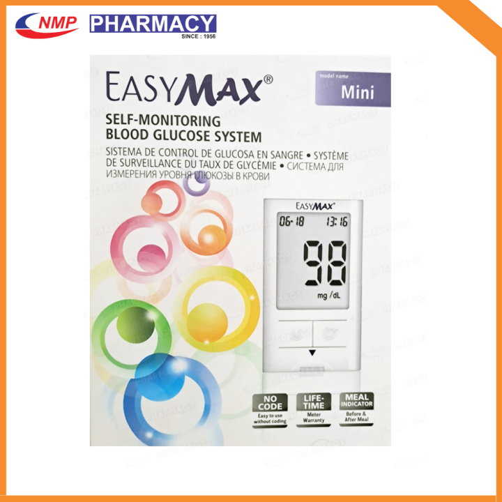 EasyMax Blood Glucose Meter – Digital Glucometer for Diabetes ...