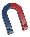 U Shape Magnet and Bar Magnet - 2 inches x 1.6 inches - Red Blue. 