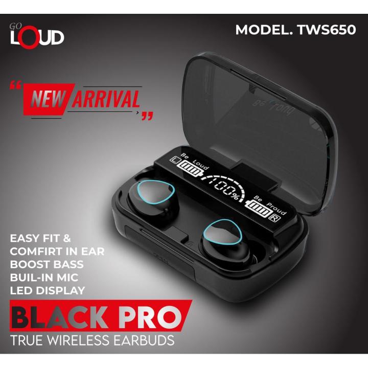 LOUD M-10 Style TWS-650 Wireless Earbuds Auto Pairing Bluetooth Headphones  TWS Stereo HiFi Months Brand Warranty