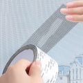 【Footprint】 5X200cm Window Net Anti-Mosquito Mesh Sticky Wires Patch Repair Tape Screen Window Door Mosquito Net Patch Repair Broken Hole. 