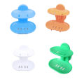 Fashion dual-strong suction cup soap box soap dishes bunk water bath basket soap holder Soap Dish Plate Holder Kitchen Bathroom. 