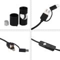 3-In-1 Industrial Endoscope Borescope Inspection Camera Built-in 6 LEDs IP67 Waterproof USB Type-C Endoscope for Android Smartphones/PC(1M 7Mm). 