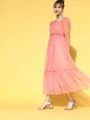 Net Long Mexi Frock 2023 For Girls Women Smoky Design: Fashionable And Elegant Mexican Frock With A Stylish Smoky Design. 